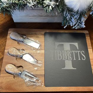 Slate Cheese Board with Utensils