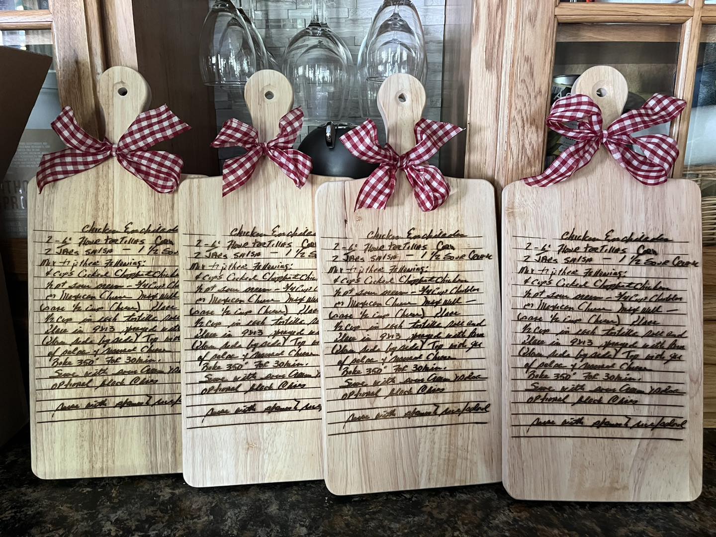 Engraved Recipe Cutting Board