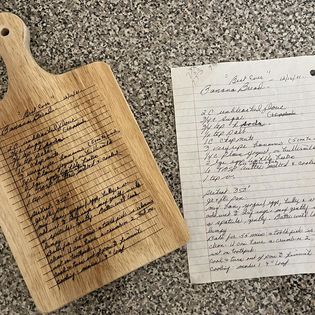 Engraved Recipe Cutting Board