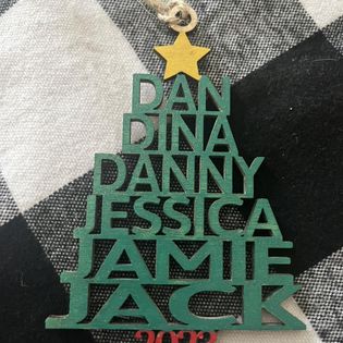 Custom Family Name Tree Ornament