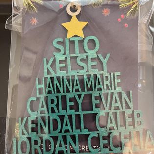 Custom Family Name Tree Ornament