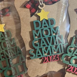 Custom Family Name Tree Ornament